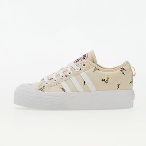 Adidas Nizza Platform Sneakers Floral Beige Size 6